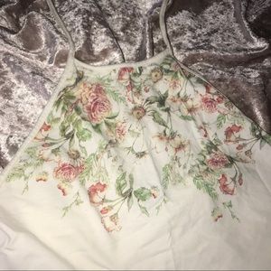 floral halter tie top
